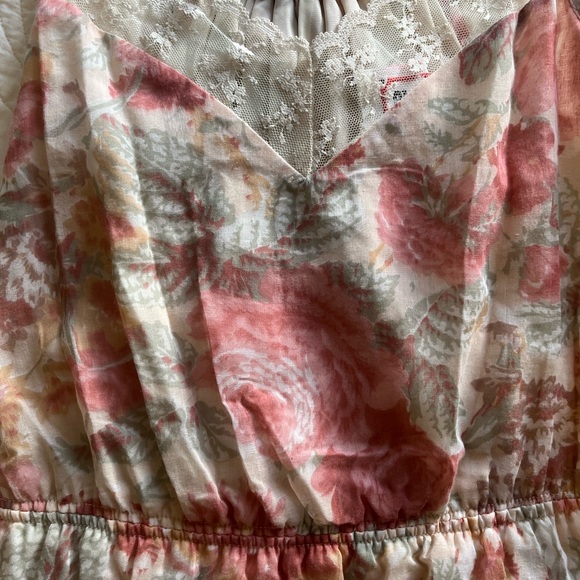 Phase II California. Maxi Halter Style Dress. No Size. Red Multicolor Floral - Picture 4 of 12